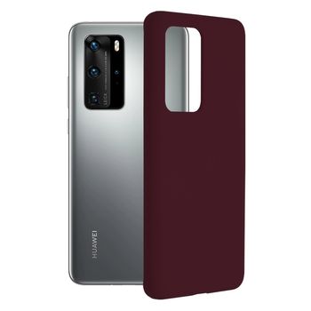 Husa premium techsuit - soft edge silicone - huawei p40 pro - plum violet