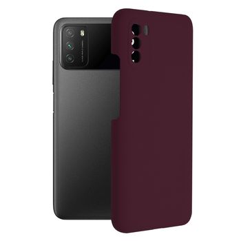 Husa premium techsuit - soft edge silicone - xiaomi poco m3 - plum violet