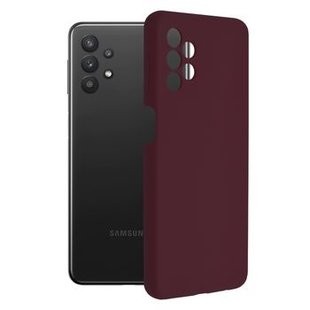 Husa premium techsuit - soft edge silicone - samsung galaxy a32 5g - plum violet