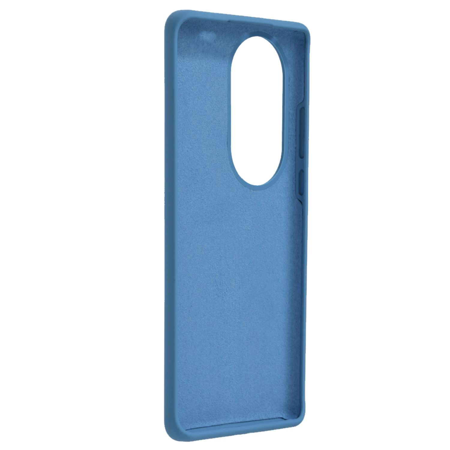 Husa premium Techsuit - Soft Edge Silicone - Huawei P50 Pro - Denim Blue fotografia produsului View 3 L