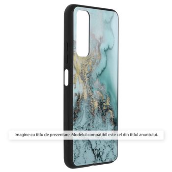 Husa cu spate din sticla techsuit - glaze series - huawei nova 9 - blue ocean