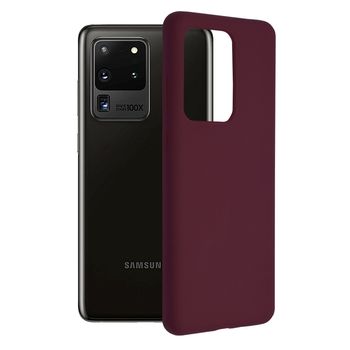 Husa premium techsuit - soft edge silicone - samsung galaxy s20 ultra - plum violet