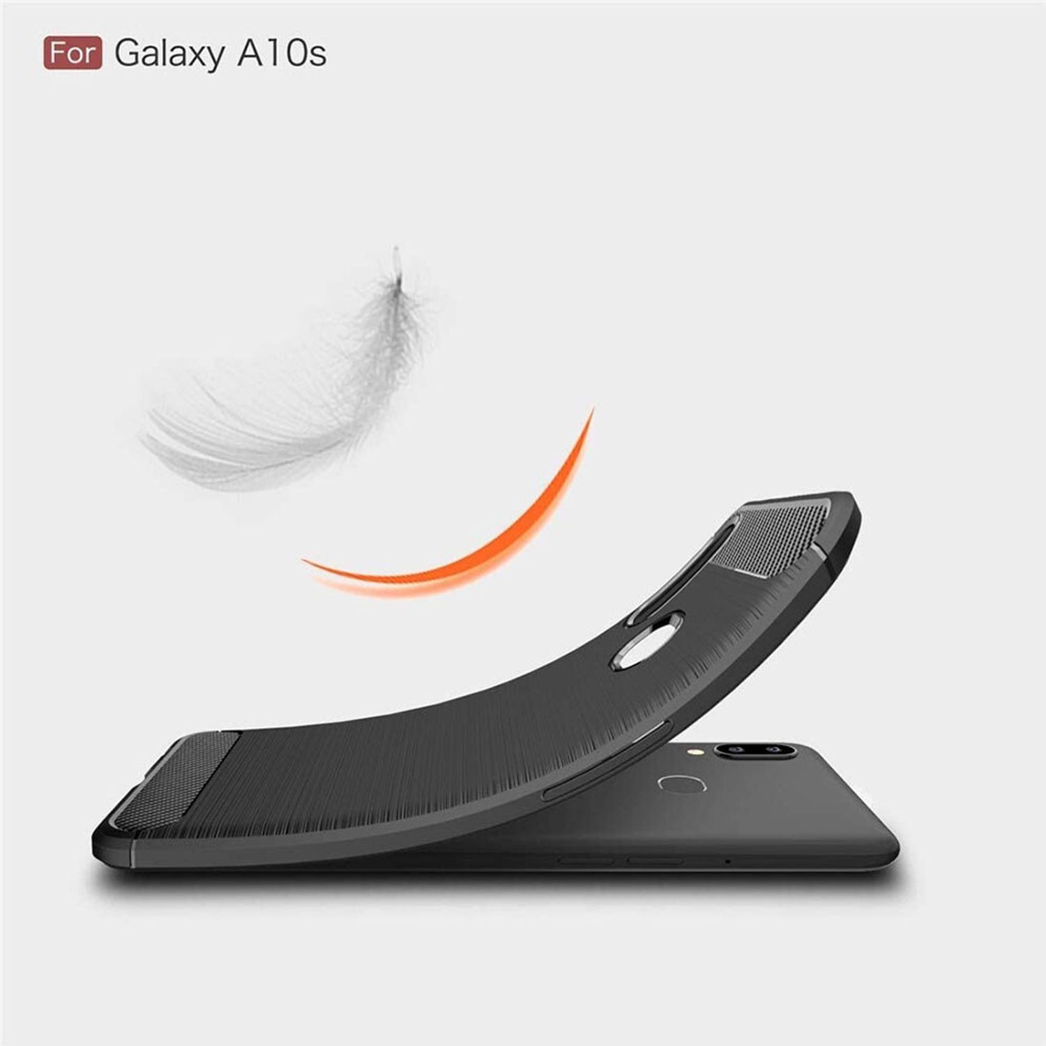 Husa Techsuit - Carbon Silicone - Samsung Galaxy A10s / M01s - Black fotografia produsului View 3 L