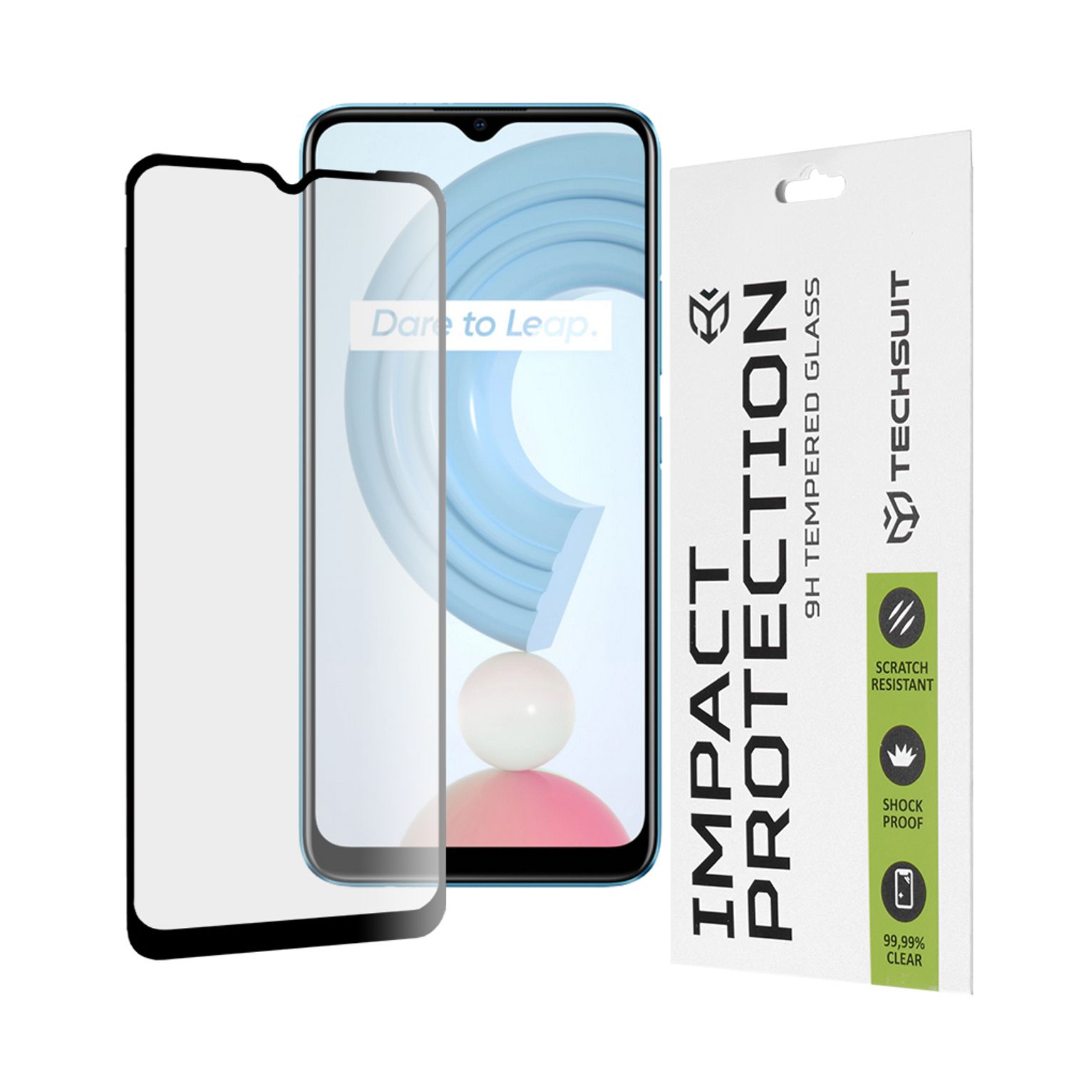 Folie sticla Realme C21,full Cover, full glue glass, black fotografia produsului