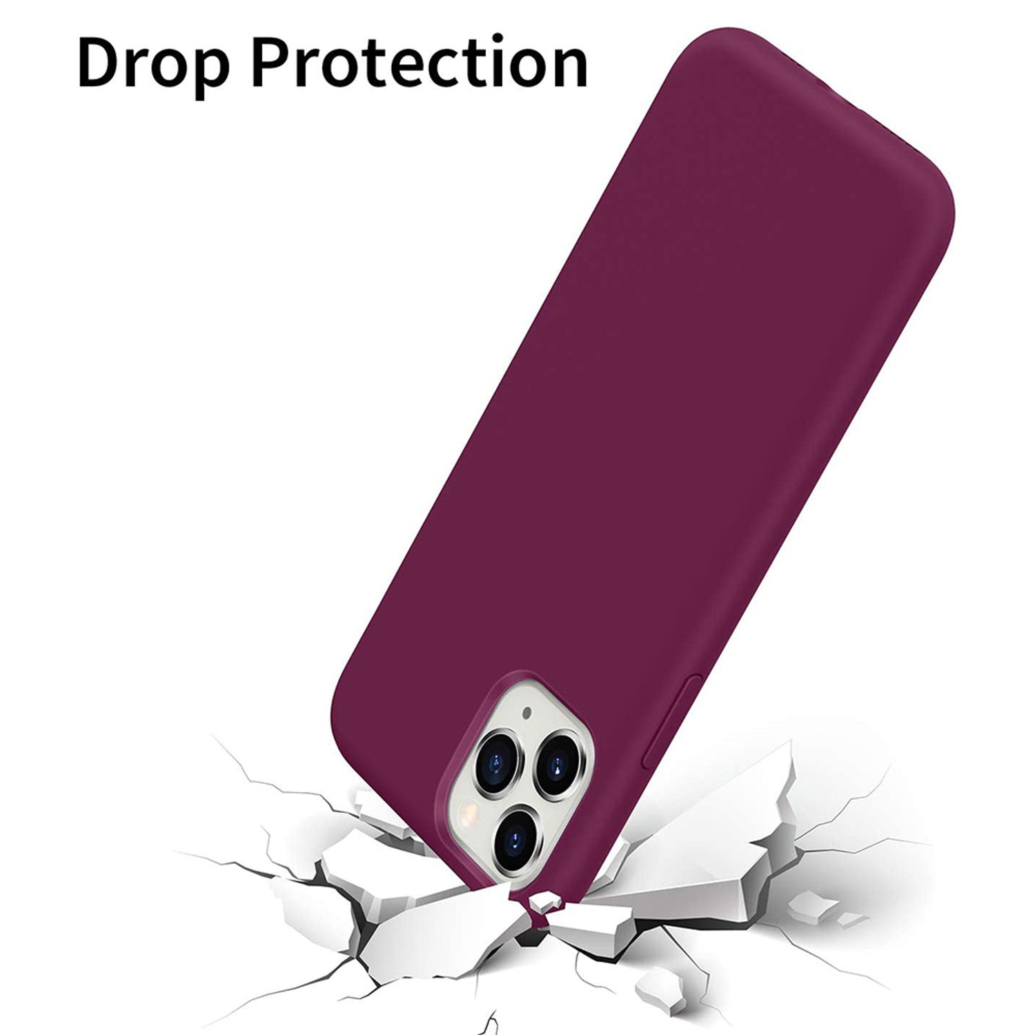 Husa premium Techsuit - Soft Edge Silicone - iPhone 11 Pro - Plum Violet fotografia produsului View 3 L