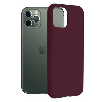Husa premium techsuit - soft edge silicone - iphone 11 pro - plum violet