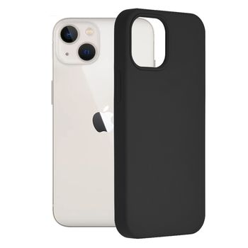 Husa premium techsuit - soft edge silicone - iphone 13 mini - black