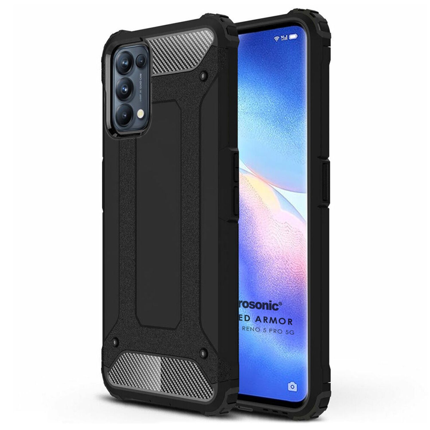 Husa Techsuit - Hybrid Armor - OPPO Reno 5 5G - Black fotografia produsului