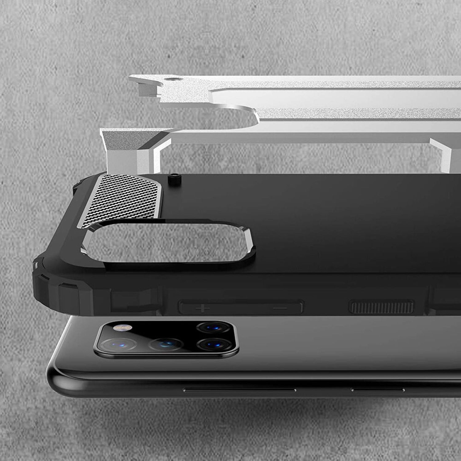 Husa Techsuit - Hybrid Armor - OPPO Reno 5 5G - Black fotografia produsului View 3 L