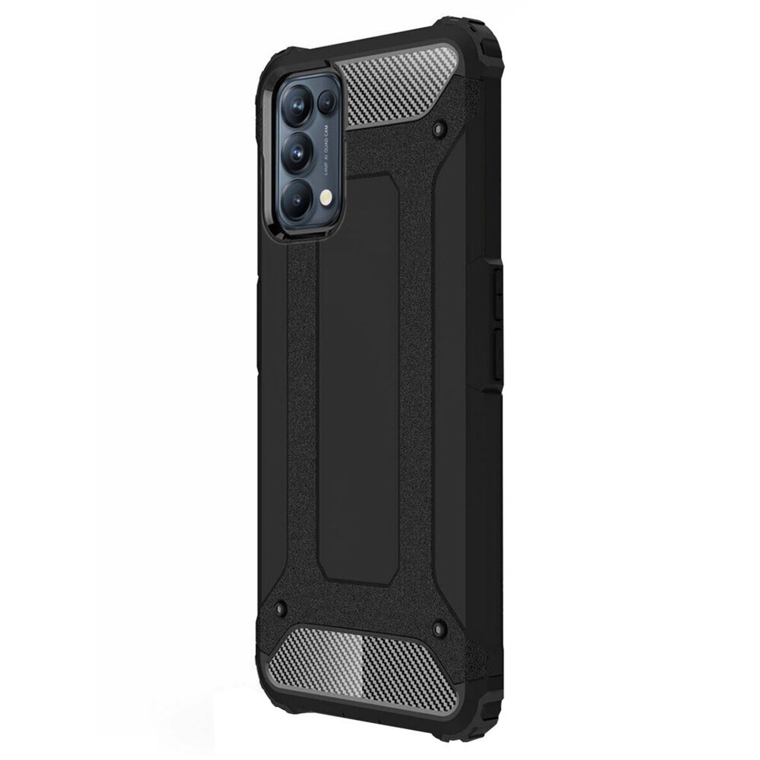 Husa Techsuit - Hybrid Armor - OPPO Reno 5 5G - Black fotografia produsului View 2 L