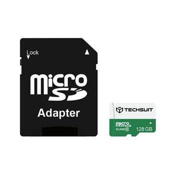Card de memorie techsuit - sdxc, 128 gb, class 10 cu adaptor