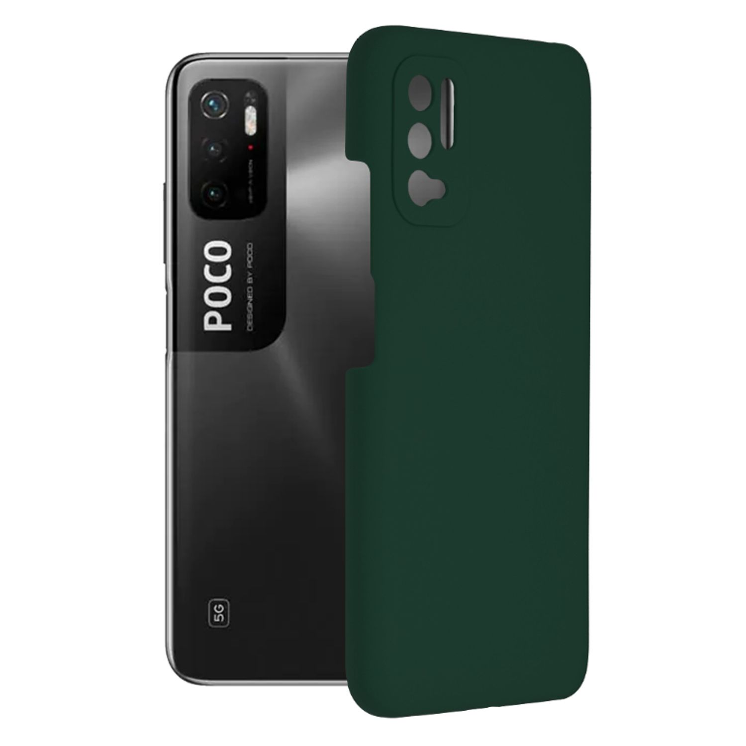 Husa premium Techsuit - Soft Edge Silicone - Xiaomi Poco M3 Pro 4G / 5G - Dark Green fotografia produsului