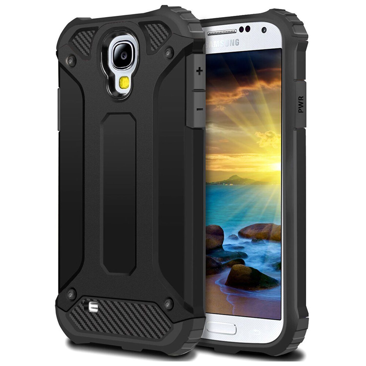Husa Techsuit - Hybrid Armor - Samsung Galaxy S4 i9500 - Black fotografia produsului