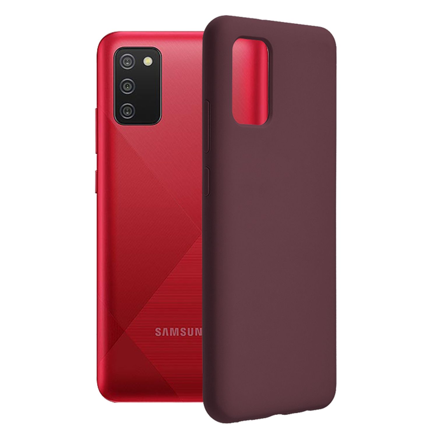 Husa premium Techsuit - Soft Edge Silicone - Samsung Galaxy A02S - Plum Violet fotografia produsului