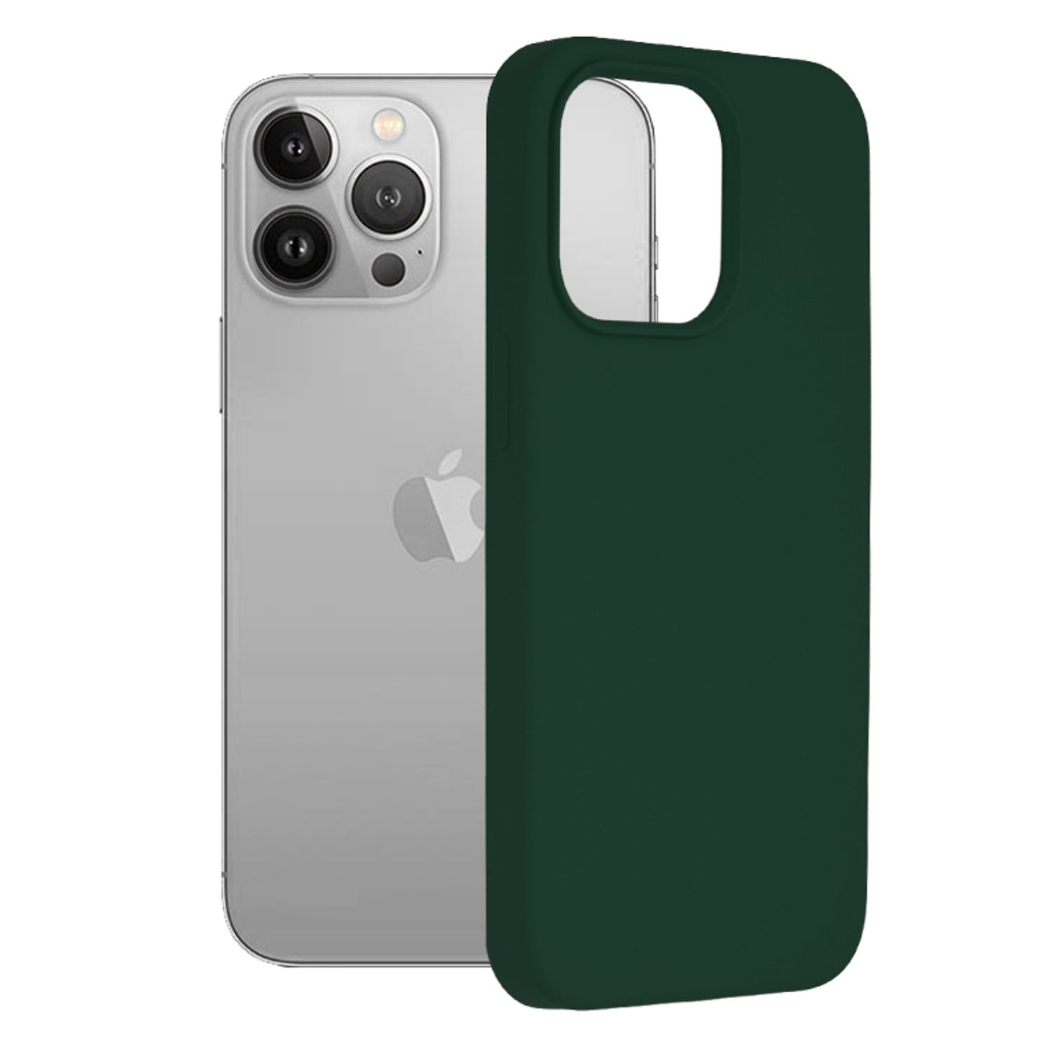Husa premium Techsuit - Soft Edge Silicone - iPhone 13 Pro - Dark Green fotografia produsului