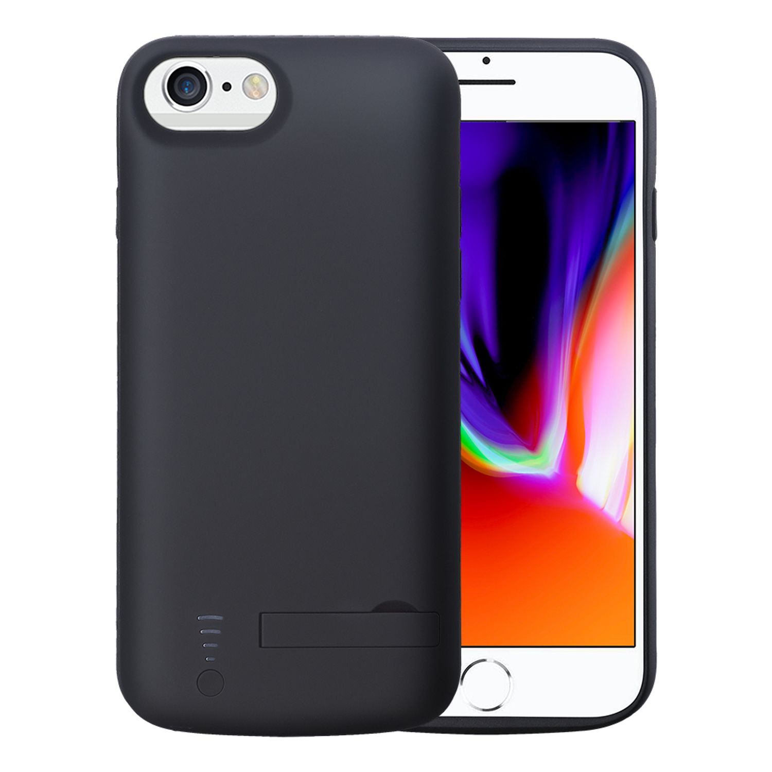 Husa cu acumulator Techsuit - iPhone 6 Plus / 7 Plus / 8 Plus - 8000 mAh - Black fotografia produsului