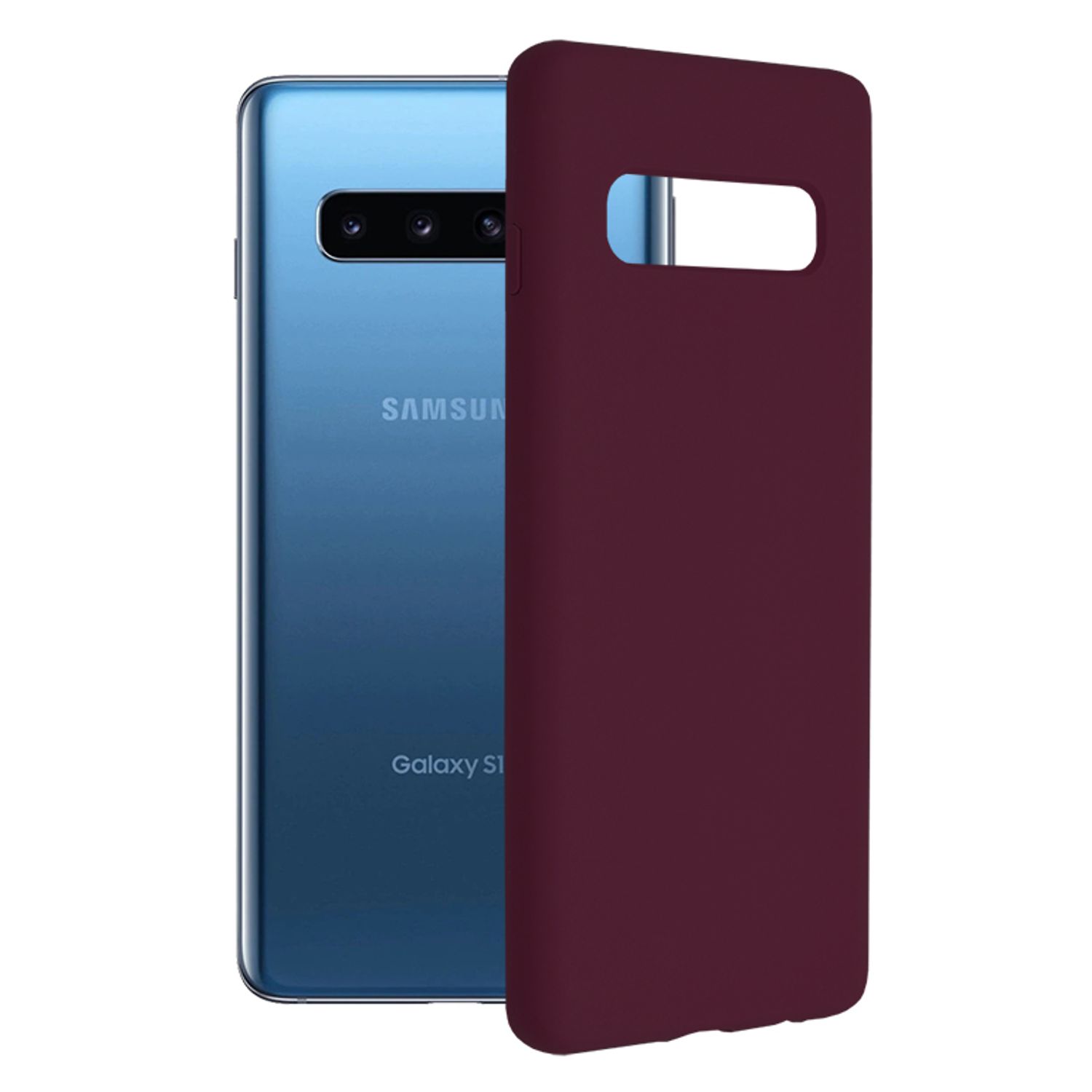 Husa premium Techsuit - Soft Edge Silicone - Samsung Galaxy S10 - Plum Violet fotografia produsului