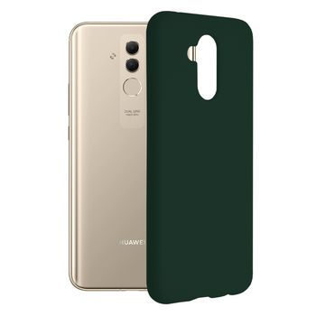 Husa premium techsuit - soft edge silicone - huawei mate 20 lite - dark green
