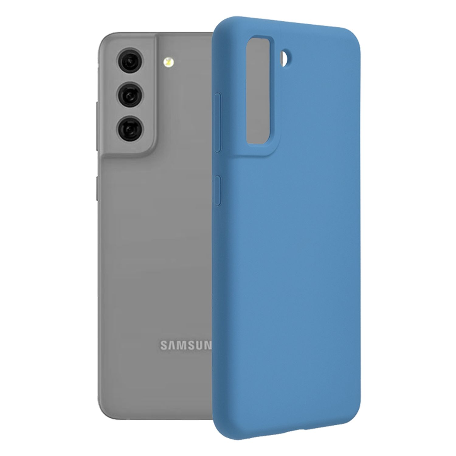 Husa premium Techsuit - Soft Edge Silicone - Samsung Galaxy S21 FE - Denim Blue fotografia produsului