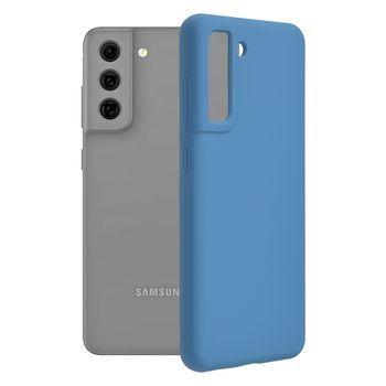 Husa premium techsuit - soft edge silicone - samsung galaxy s21 fe - denim blue