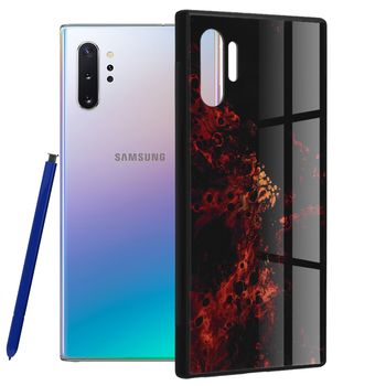 Husa cu spate din sticla techsuit - glaze series - samsung galaxy note 10 plus - red nebula