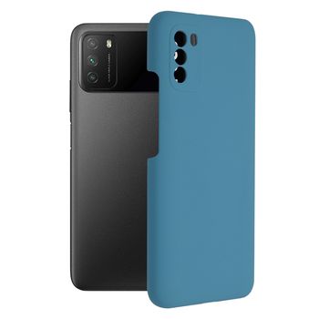 Husa premium techsuit - soft edge silicone - xiaomi poco m3 - denim blue