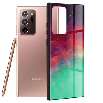Husa cu spate din sticla techsuit - glaze series - samsung galaxy note 20 ultra - fiery ocean
