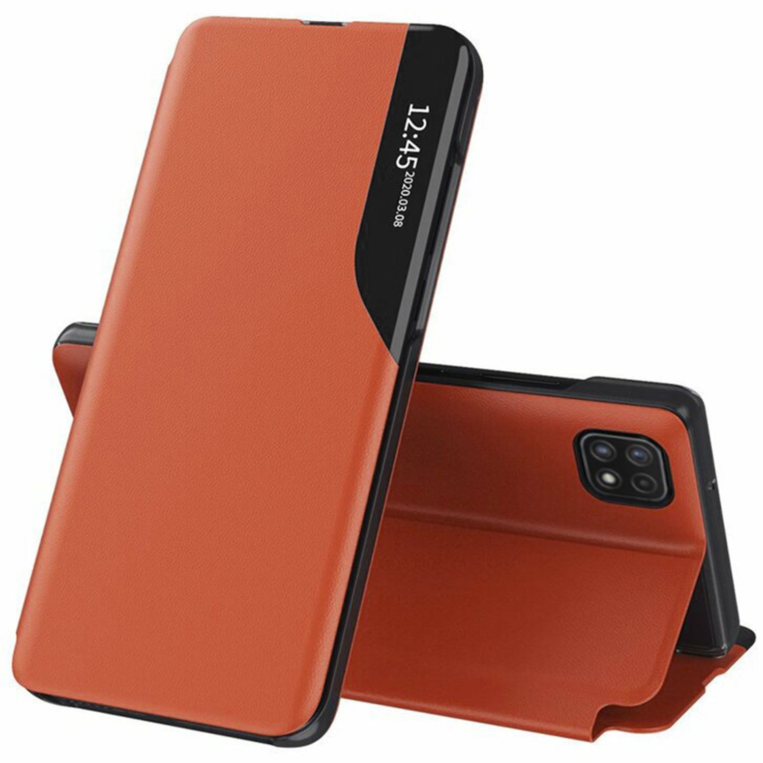 Husa tip carte Techsuit - eFold Series - Samsung Galaxy A22 5G - Orange fotografia produsului