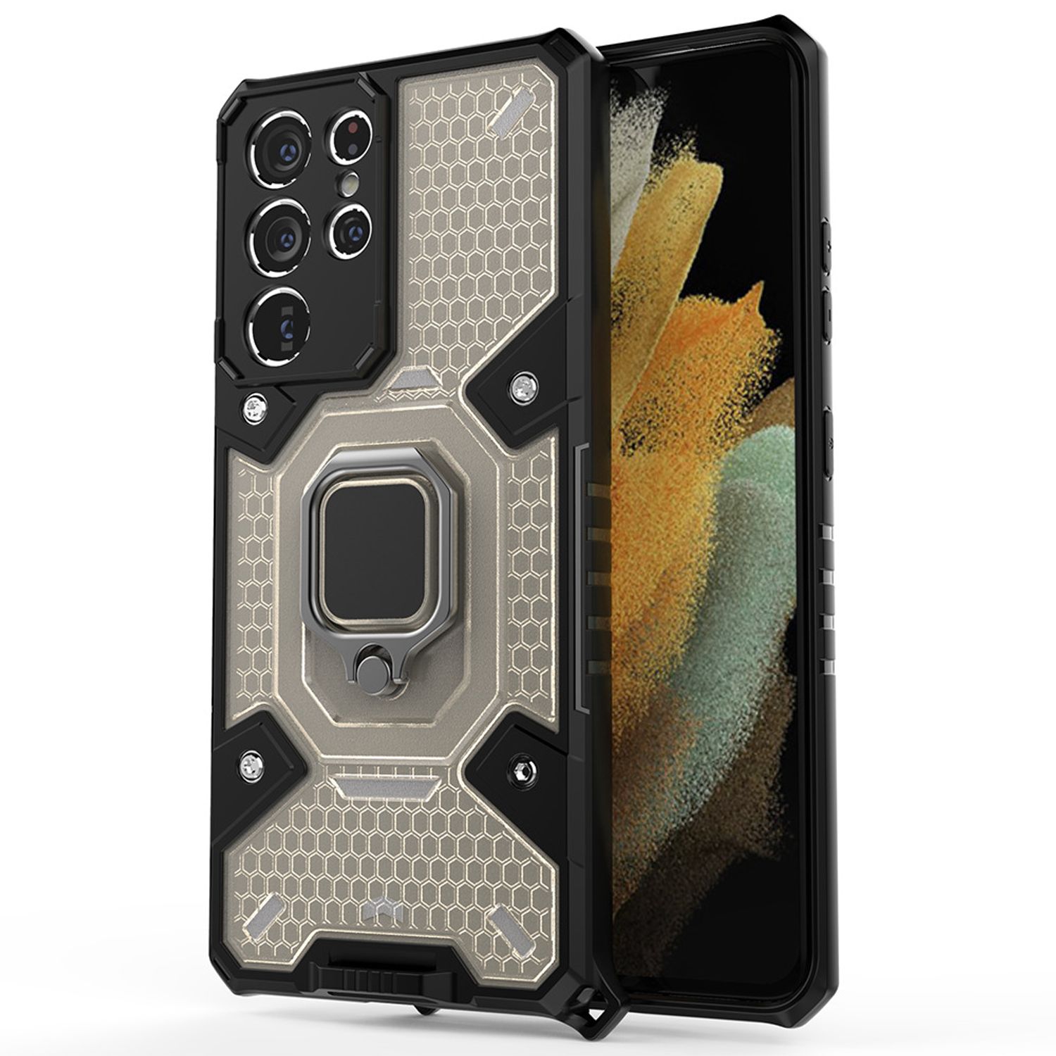 Husa Techsuit - Honeycomb Armor - Samsung Galaxy S21 Ultra - negru fotografia produsului