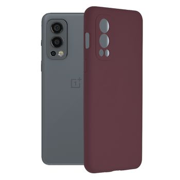 Husa premium techsuit - soft edge silicone - oneplus nord 2 5g - plum violet