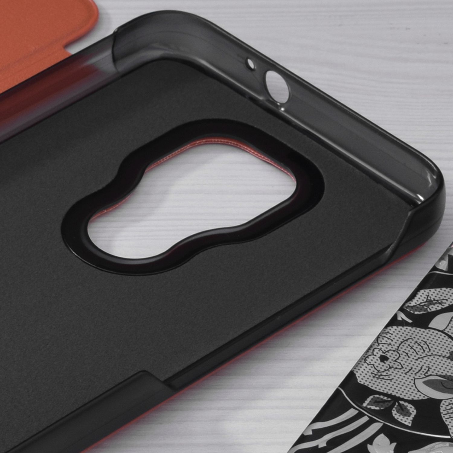 Husa tip carte Techsuit - eFold Series - Motorola Moto G9 Play - Orange fotografia produsului View 3 L