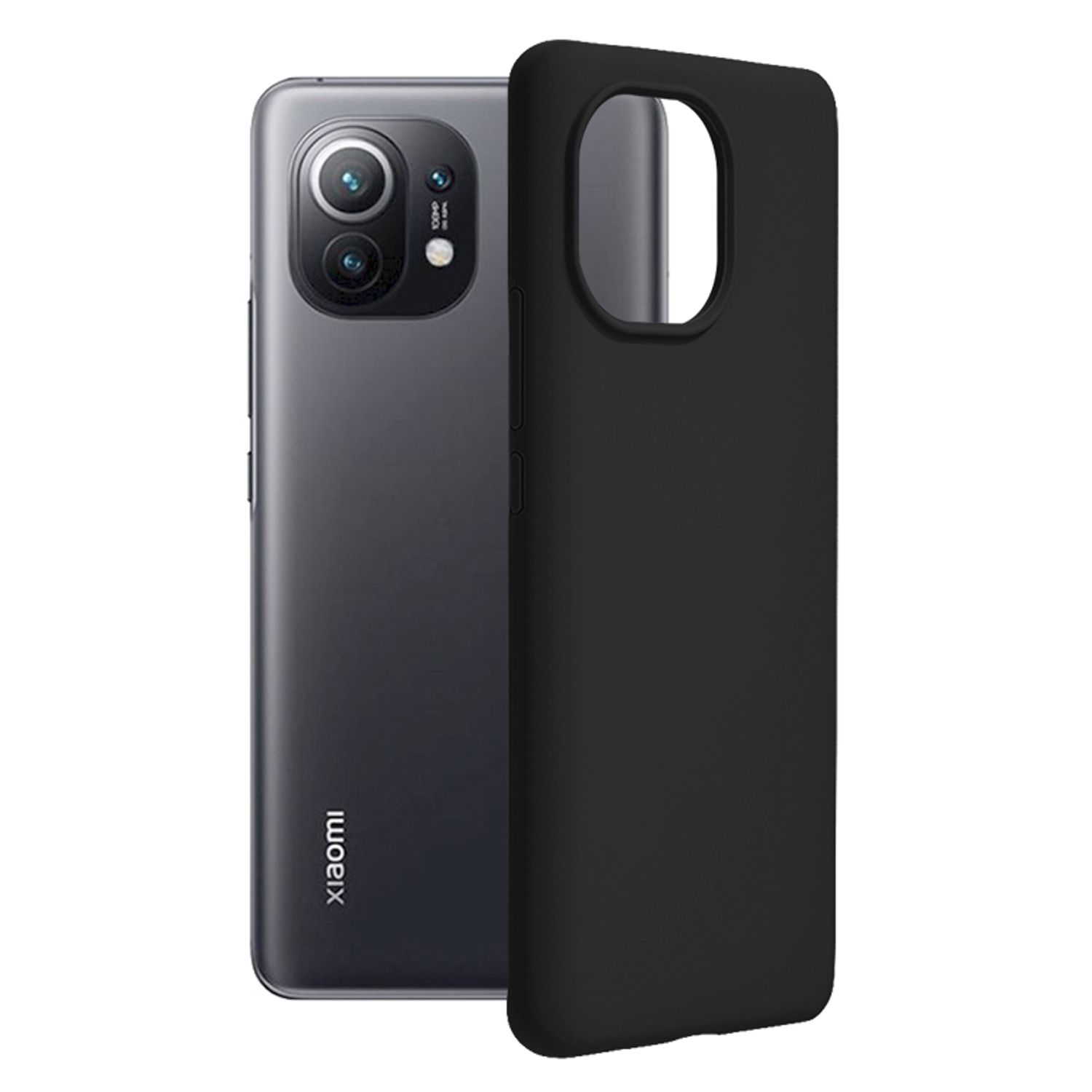 Husa premium Techsuit - Soft Edge Silicone - Xiaomi Mi 11 - Black fotografia produsului