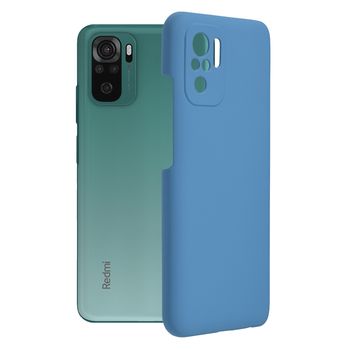 Husa premium techsuit - soft edge silicone - xiaomi redmi note 10 / 10s - denim blue