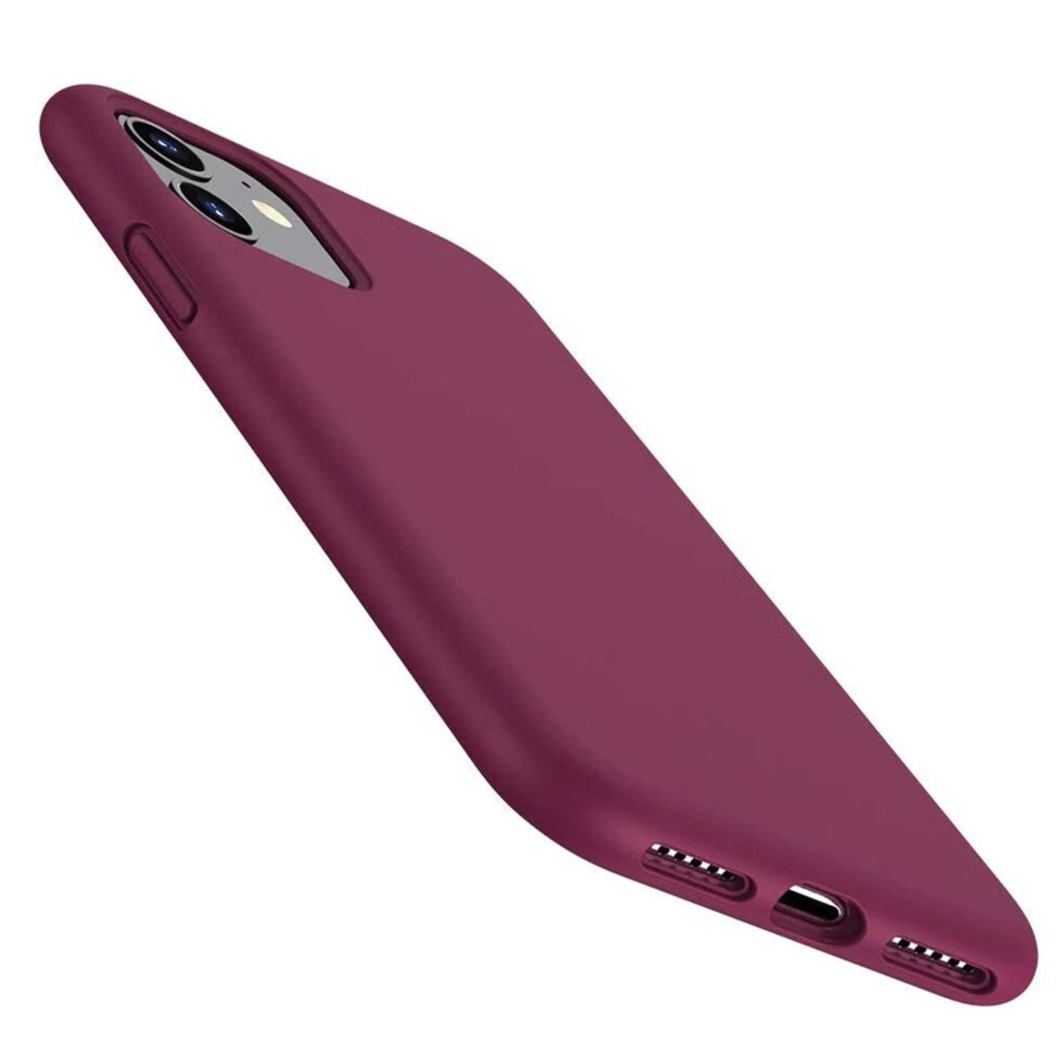 Husa premium Techsuit - Soft Edge Silicone - iPhone 12 / 12 Pro - Plum Violet fotografia produsului View 3 L