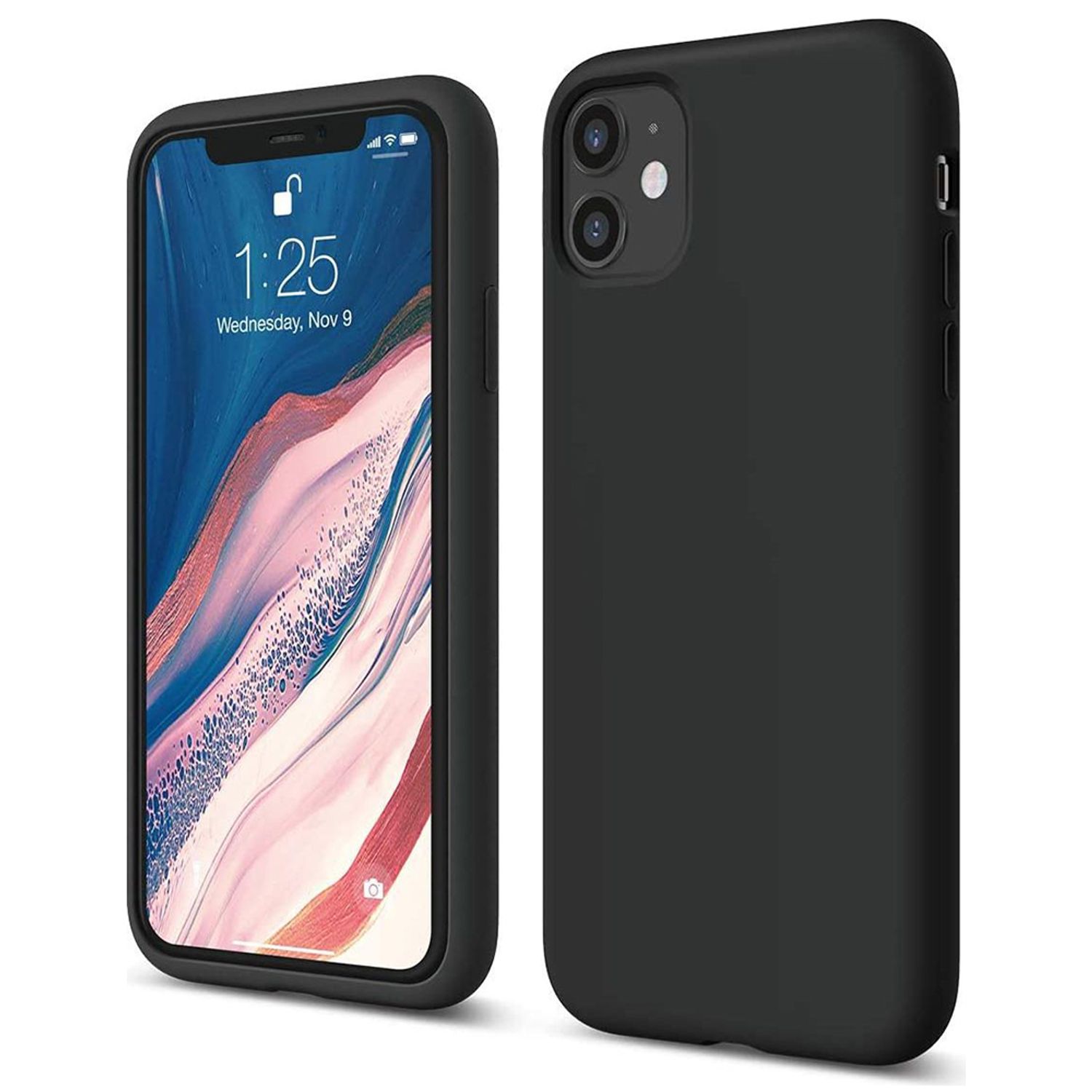 Husa premium Techsuit - Soft Edge Silicone - iPhone 12 / 12 Pro - Black fotografia produsului View 3 L