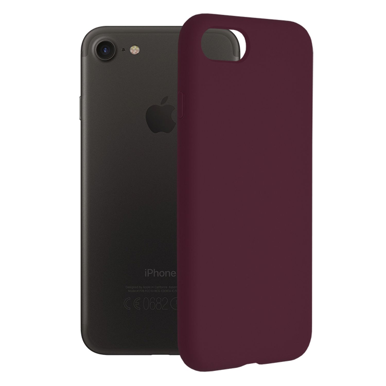 Husa premium Techsuit - Soft Edge Silicone - iPhone 7 / 8 / SE 2 / SE 2020 - Plum Violet fotografia produsului