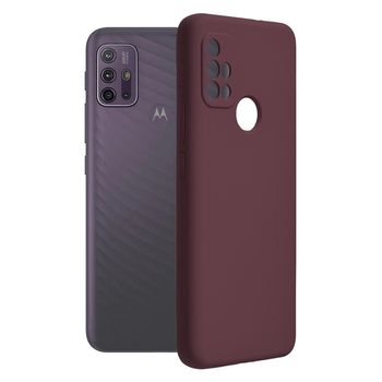 Husa premium techsuit - soft edge silicone - motorola moto g10 / g30 - plum violet