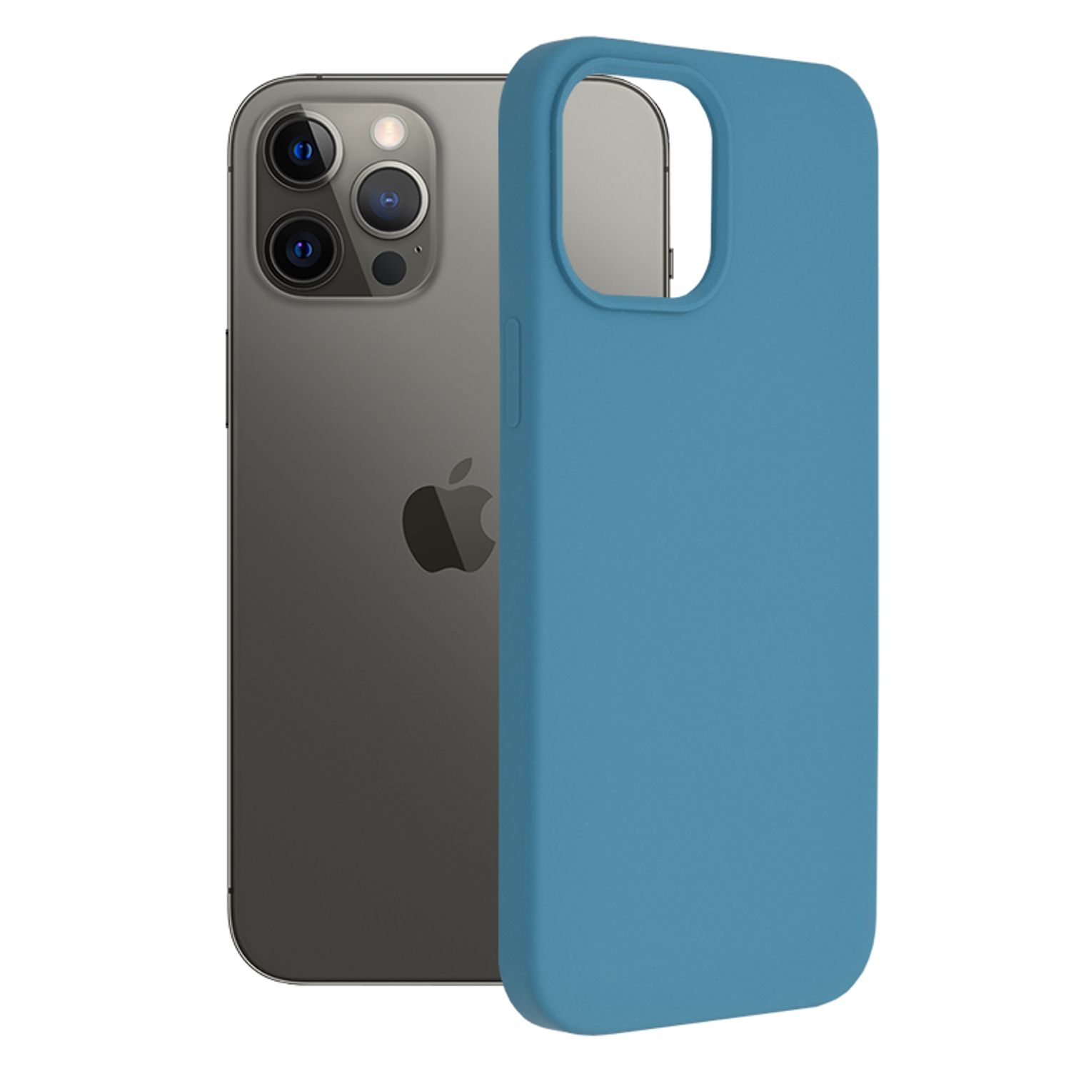 Husa premium Techsuit - Soft Edge Silicone - iPhone 12 Pro Max - Denim Blue fotografia produsului