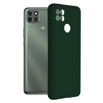 Husa premium techsuit - soft edge silicone - motorola moto g9 power - dark green