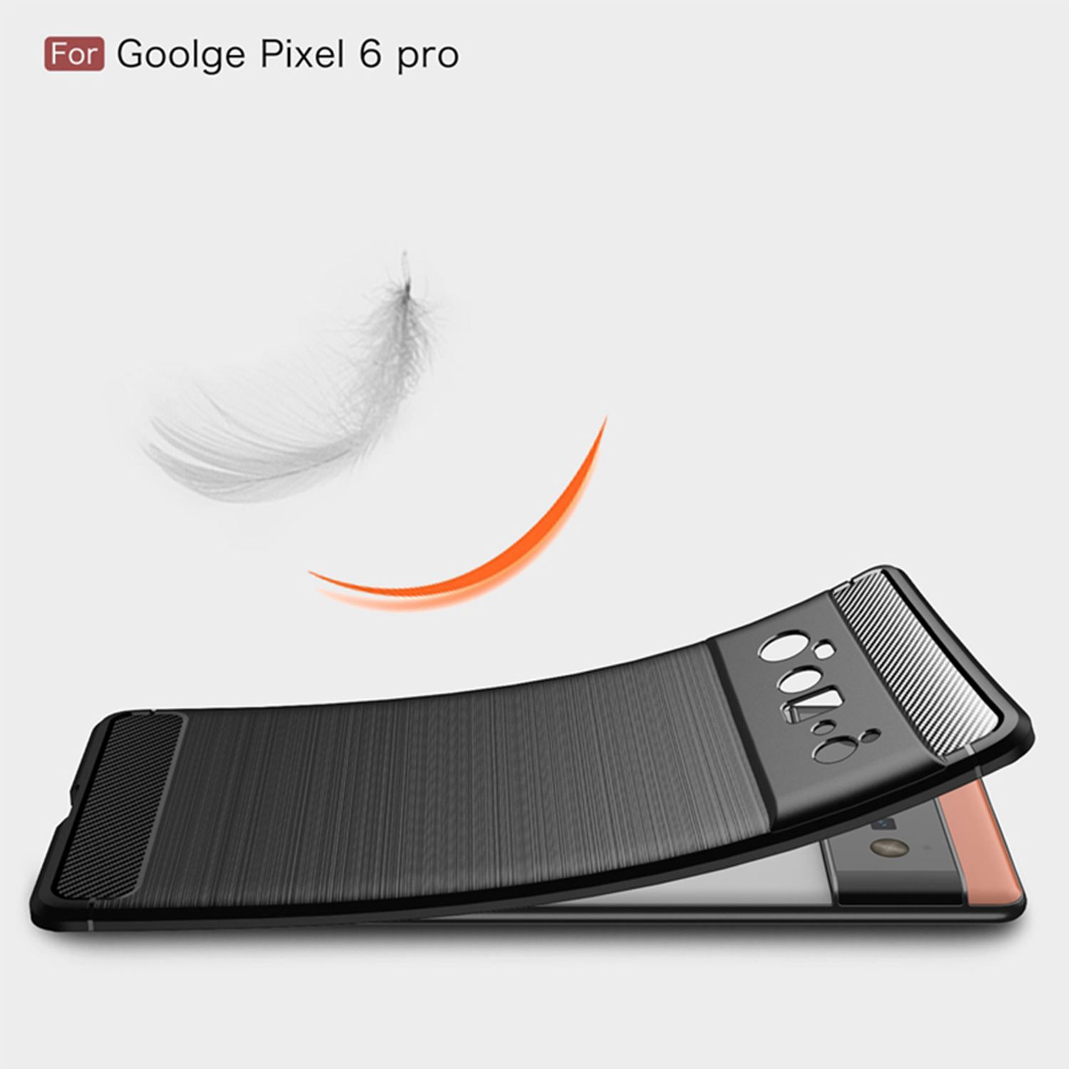 Husa Techsuit - Carbon Silicone - Google Pixel 6 Pro - Black fotografia produsului View 2 L