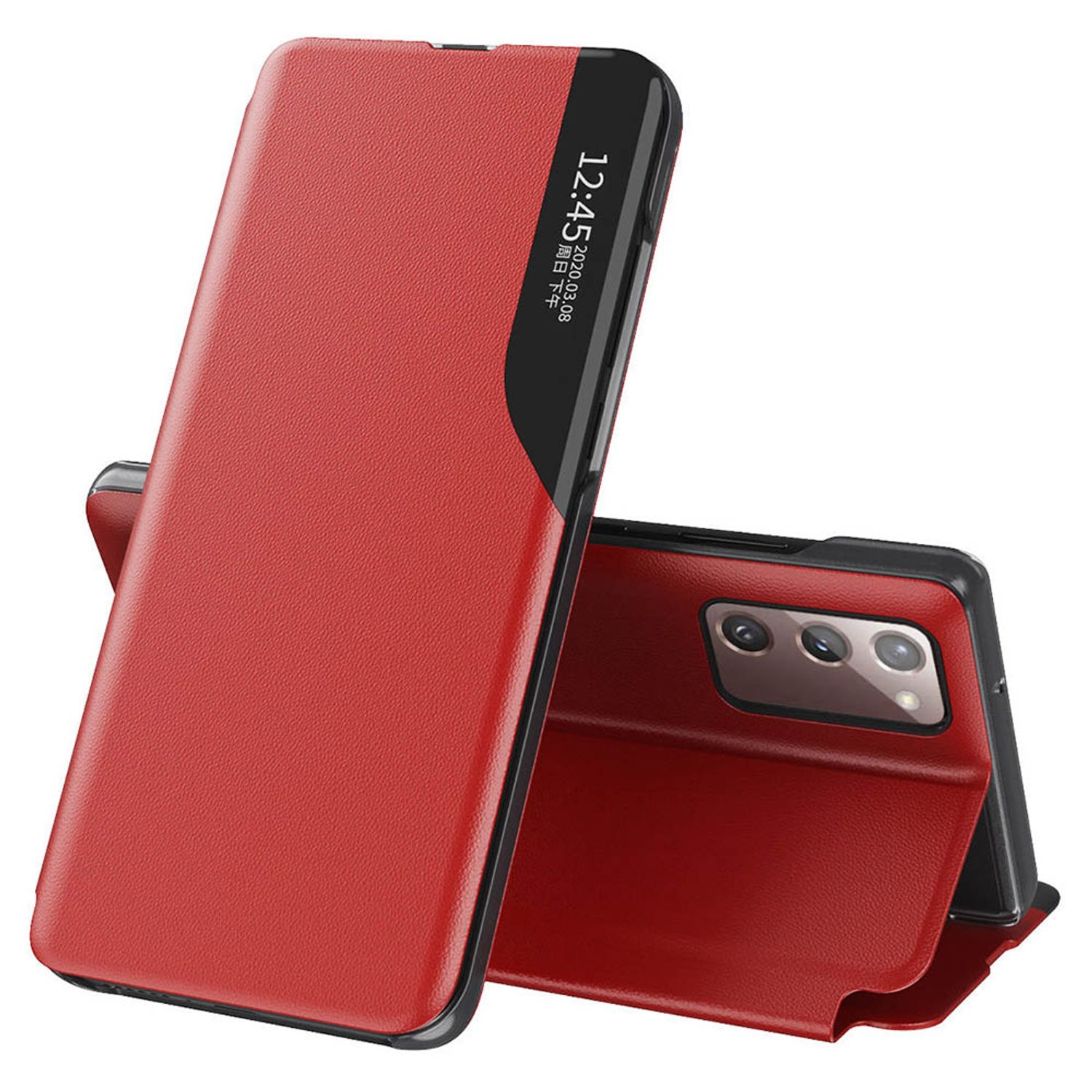 Husa tip carte Techsuit - eFold Series - Samsung Galaxy S20 FE - Red fotografia produsului