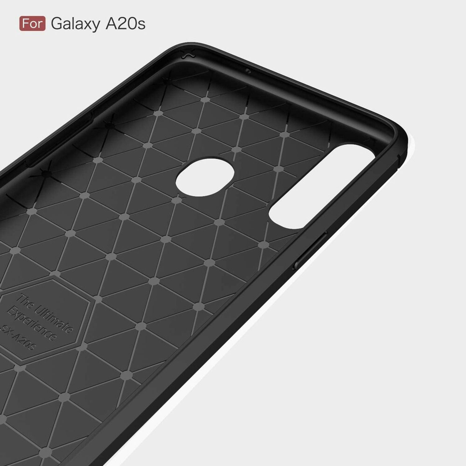 Husa Techsuit - Carbon Silicone - Samsung Galaxy A20s - Black fotografia produsului View 2 L