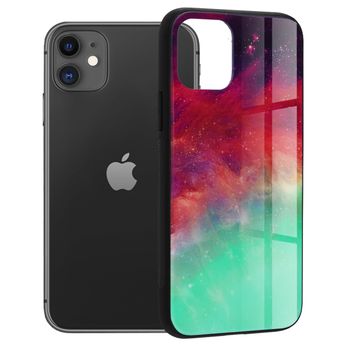 Husa cu spate din sticla techsuit - glaze series - iphone 11 - fiery ocean