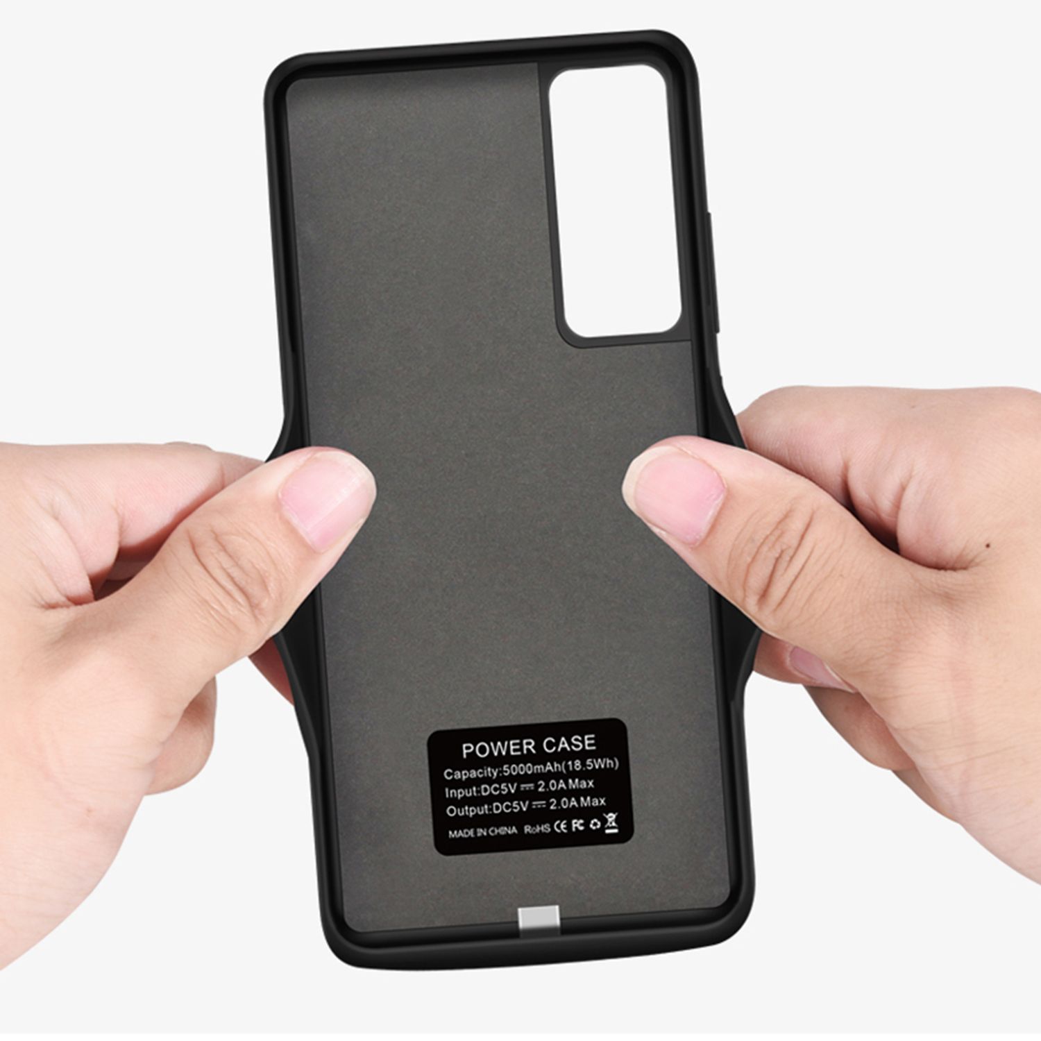 Husa cu acumulator Techsuit - Huawei P30 Pro - 5000 mAh - Black fotografia produsului View 2 L