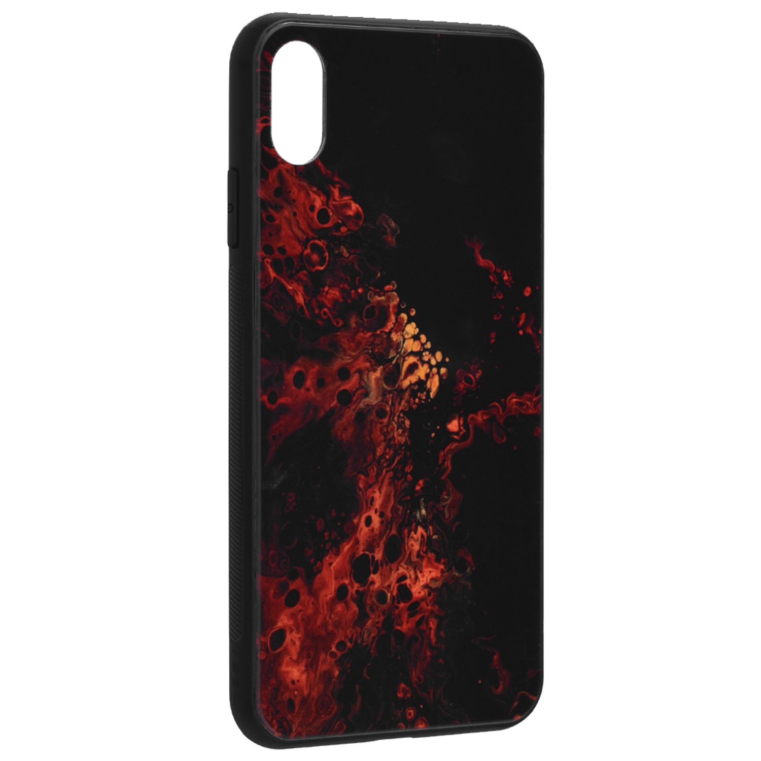 Husa cu spate din sticla Techsuit - Glaze Series - iPhone X / XS - Red Nebula fotografia produsului View 2 L