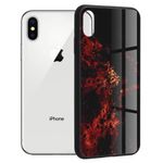Husa cu spate din sticla Techsuit - Glaze Series - iPhone X / XS - Red Nebula fotografia produsului