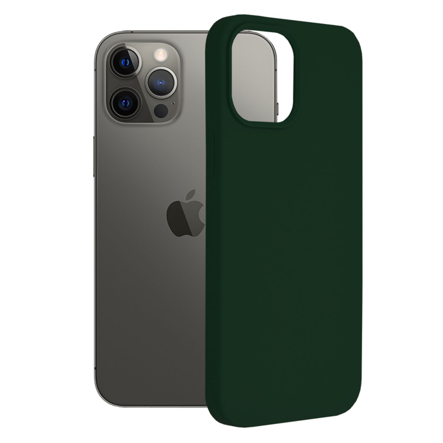 Husa premium Techsuit - Soft Edge Silicone - iPhone 12 Pro Max - Dark Green fotografia produsului