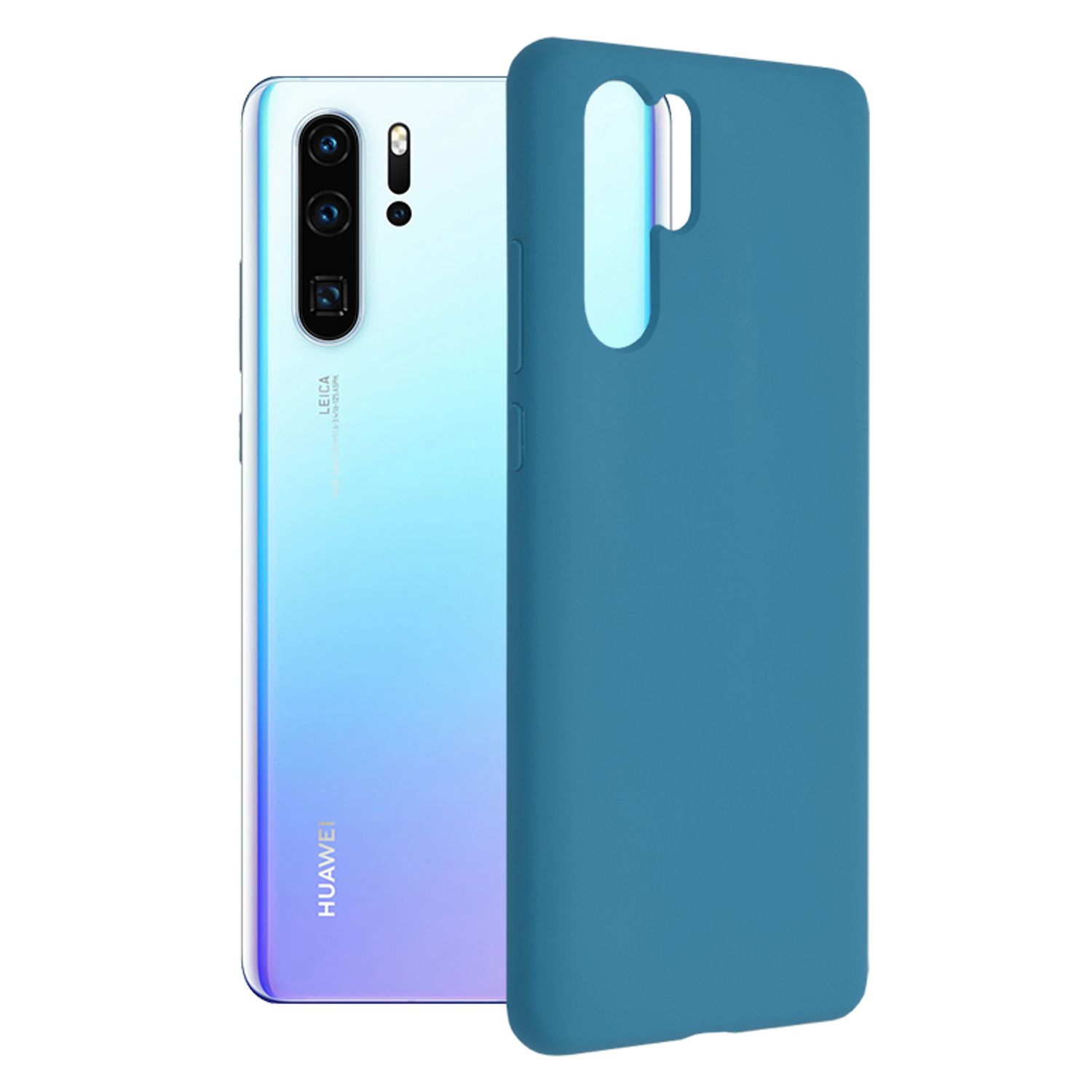 Husa premium Techsuit - Soft Edge Silicone - Huawei P30 Pro - Denim Blue fotografia produsului