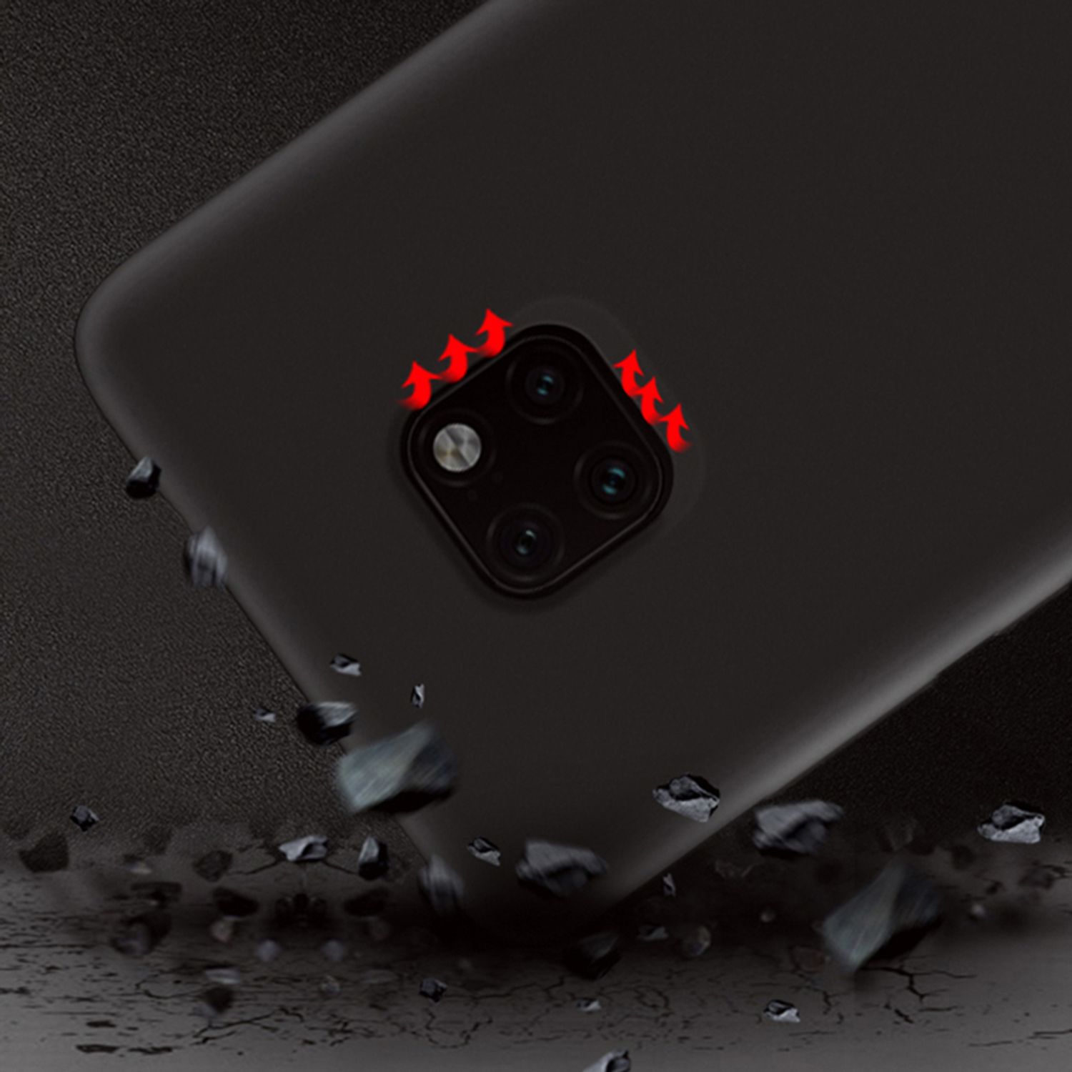 Husa premium Techsuit - Soft Edge Silicone - Huawei Mate 20 Pro - Dark Green fotografia produsului View 3 L