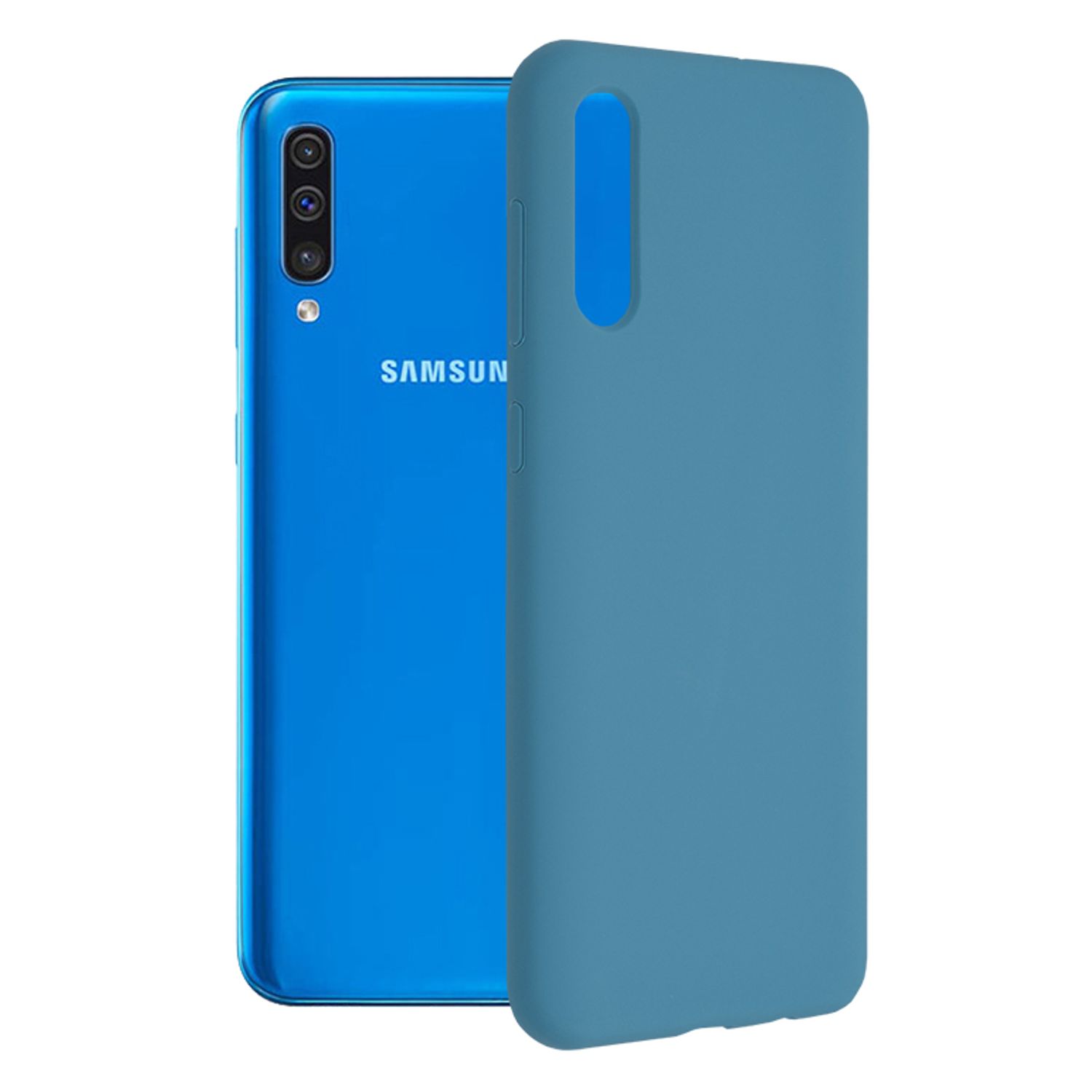 Husa premium Techsuit - Soft Edge Silicone - Samsung Galaxy A50 - Denim Blue fotografia produsului